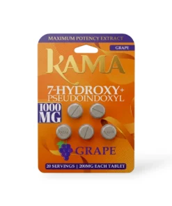 Kama 7 Hydroxy + Pseudoindoxyl Chewable Tablets Grape 200mg Per Tablet