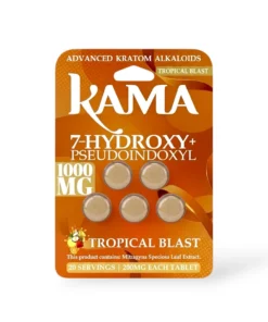 Kama 7 Hydroxy + Pseudoindoxyl Chewable Tablets Tropical Blast 200mg Per Tablet